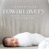 "Exemplary" - Birth Announcements in Cotton by Olivia Raufman - Detail