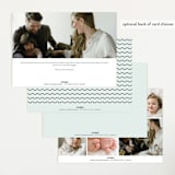 "Wavy Hello" - Birth Announcements in Moss by Pixel and Hank - Back of Card Options