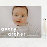 "Modern Name" - Birth Announcements in Moon by Robin Ott - Front