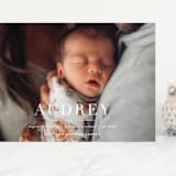 "the edit" - Birth Announcements in Simply White by Sara Hicks Malone - Front