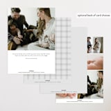 "Soft plaid" - Birth Announcements in Cement by Stacey Meacham - Back of Card Options