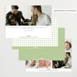 "Birth Stats Label" - Birth Announcements in Lime by Shirley Lin Schneider - Back of Card Options