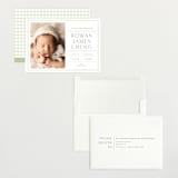 "Birth Stats Label" - Birth Announcements in Lime by Shirley Lin Schneider - Assembled
