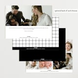 "Bold Name Frame" - Birth Announcements in Ash by Alethea and Ruth - Back of Card Options