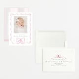 "Squiggle bow" - Birth Announcements in Peony by Creo Study - Assembled