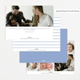 "Crest" - Birth Announcements in Sky by Corinne Malesic - Back of Card Options