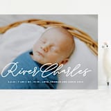 "Swing" - Birth Announcements in Snow by Lauren Chism - Front