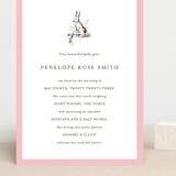 "Classic Bunny" - Birth Announcements in Blush by Megan Davis - Front