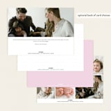 "Frolic" - Birth Announcements in Ballet Slipper by Megan Davis - Back of Card Options