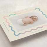 "Wavy Pastel Frame" - Birth Announcements in Cream by Baumbirdy - Detail