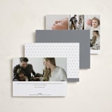 "Canvas" - Birth Announcements in Moon by Megan Davis - Back of Card Options