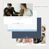 "Curator" - Birth Announcements in Denim by Megan Davis - Back of Card Options