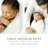 "Curator" - Birth Announcements in Denim by Megan Davis - Detail