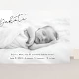 "Dakota" - Birth Announcements in Slate by Rebecca Rueth - Front