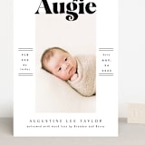 "Bold Name Frame" - Birth Announcements in Ash by Alethea and Ruth - Front