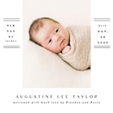 "Bold Name Frame" - Birth Announcements in Ash by Alethea and Ruth - Detail