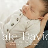 "Stacked Name" - Birth Announcements in Cloud by Alethea and Ruth - Detail