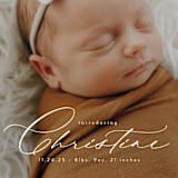 "Sweeping Name" - Birth Announcements in Cloud by Alethea and Ruth - Detail