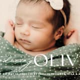 "Bold Introduction" - Birth Announcements in Natural by Ana Sharpe - Detail