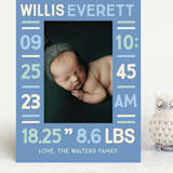 "Colorful Stats" - Birth Announcements in Aqua by Baumbirdy - Front
