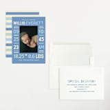 "Colorful Stats" - Birth Announcements in Aqua by Baumbirdy - Assembled