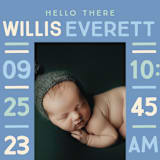"Colorful Stats" - Birth Announcements in Aqua by Baumbirdy - Detail
