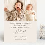 "Siblings" - Birth Announcements in Bamboo by Corinne Malesic - Front