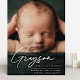 "Linear" - Birth Announcements in Frost by Everett Paper Goods - Front