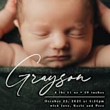 "Linear" - Birth Announcements in Frost by Everett Paper Goods - Detail