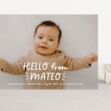 "Fun Hello" - Birth Announcements in Cloud by Jackie Crawford - Front
