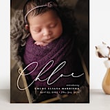 "Just Lovely" - Birth Announcements in Shell by Lea Delaveris - Front