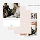 "Just Lovely" - Birth Announcements in Shell by Lea Delaveris - Back of Card Options