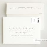 "Angel" - Birth Announcements in White by Phrosné Barwood - FREE Recipient Addressing