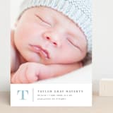 "Stately monogram" - Birth Announcements in Powder by Stacey Meacham - Front