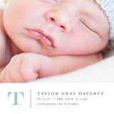 "Stately monogram" - Birth Announcements in Powder by Stacey Meacham - Detail