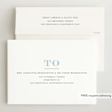 "Stately monogram" - Birth Announcements in Powder by Stacey Meacham - FREE Recipient Addressing