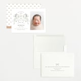 "Hearts and Stripes" - Birth Announcements in Seafoam by Griffinbell Paper Co. - Assembled