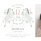 "Hearts and Stripes" - Birth Announcements in Seafoam by Griffinbell Paper Co. - Detail