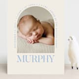 "Type Arch" - Birth Announcements in Bluebird Day by Baumbirdy - Front