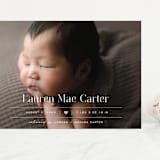 "Heart" - Birth Announcements in Blush by Pixel and Hank - Front