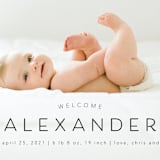 "Welcome our Baby" - Birth Announcements in Night by MC Designs - Detail