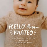 "Fun Hello" - Birth Announcements in Cloud by Jackie Crawford - Detail
