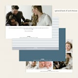 "photo stripes" - Birth Announcements in Steel Blue by Ana Sharpe - Back of Card Options