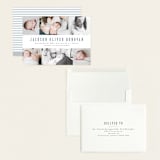 "photo stripes" - Birth Announcements in Steel Blue by Ana Sharpe - Assembled