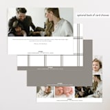 "Menil" - Birth Announcements in Fawn by Megan Davis - Back of Card Options