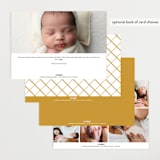 "Hello Everyone" - Birth Announcements in Mustard by Ashley Rosenbaum - Back of Card Options