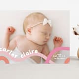 "Wiggle Worm" - Birth Announcements in Peach Sherbet by Lauren Chism - Front