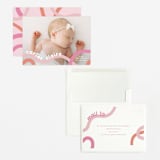 "Wiggle Worm" - Birth Announcements in Peach Sherbet by Lauren Chism - Assembled