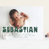 "Boldly Named" - Birth Announcements in Forest by Anna Elder - Front