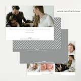 "Double Take" - Birth Announcements in Baby Powder by Hooray Creative - Back of Card Options